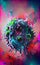 Virus epidemic, Coronavirus infection background covid 19, dangerous vacine adstract