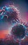 Virus epidemic, Coronavirus infection background covid 19, dangerous vacine adstract