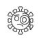 Virus Face with Monocle line icon