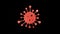 Virus flat icon spinning. Alpha channel.