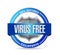 Virus free seal or shield illustration design