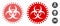 Virus Hazard Halftone and Solid Icon