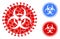 Virus Hazard Mosaic Icon of Circle Dots