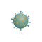 Virus icon design corona virus alert vector image