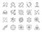 Virus icon set. Included icons as Colony of Bacteria, Bacteria, microbiology, biohazard, disease and more.