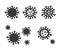 Virus icon on a white background. Vector illustration of coronavirus