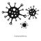 Virus icons isolated on a white background. Coronavirus. Epidemic, pandemic. Mask mode. Bacterial and viral infection. Pneumonia