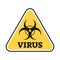 Virus infection outbreak sign vector illustration. Corona COVID-19 pandemic caution warning.