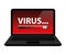 Virus loading laptop internet crime