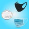 Virus mask set, medical protective mask