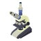 Virus microscope icon, isometric style