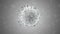 Virus molecule under an electron microscope