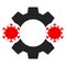 Virus Nanobot Flat Icon Symbol