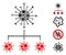 Virus Replication Collage of CoronaVirus Icons