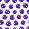 Virus seamless pattern, cartoon microbes cells