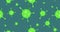Virus Seamless pattern green color flat style
