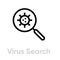 Virus Search Epidemic icon. Editable line vector.