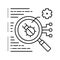 virus searching line icon vector illustration