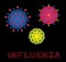 Virus Shape Influenza Vector Illustration