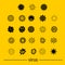 Virus Shapes Icon Pack Vector Illustration