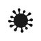 Virus simple black isolated vector icon.