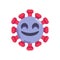 Virus Smiling face with smiling eyes flat icon