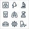 virus transmission line icons. linear set. quality vector line set such as cough, virus, first aid kit, spray, lung, medicine,