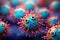Virus Unleashed: 3D Macro Showcase Amid COVID-19, Medicine, Bacteria, and Health Science