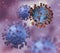 Virus variant, coronavirus, spike protein. Omicron. Covid-19
