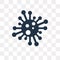 Virus vector icon isolated on transparent background, Virus tra