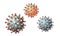 Virus. Viral particles with capsid. Colds and flu.