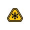 Virus zone vector illustration , warning danger corona virus place sign symbol