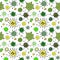 Viruses and bacteria doodle green pattern. Seamless backdrop. Microbiology vector bacterial cells on transparent