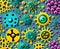 Viruses and Bacteria, Generative AI Illustration