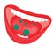 Viruses bacterial overgrowth in a mouth.