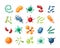 Viruses. germs flu bacteria bacillus characters healthcare medical biology vector colored viruses illustrations isolated