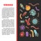 Viruses informative scientific poster with simple micro organisms