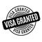 Visa Granted rubber stamp