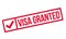 Visa Granted rubber stamp
