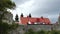 Visby Fortress. Visby medieval city wall, UNESCO World Heritage Site Gotland Sweden. Town on the Swedish island located