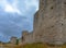 Visby old town wall. Photo of medieval architecture. Gotland.