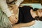 visceral abdominal massage for a young woman, Osteopathic Manipulation and CranioSacral Therapy 2