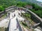 Visegrad castle, people, top view