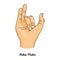 Vishnu Mudra / Gesture of Lord Vishnu. Vector