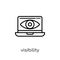 Visibility icon. Trendy modern flat linear vector Visibility icon on white background from thin line Programming collection
