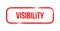 Visibility - red grunge rubber, stamp