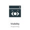 Visibility vector icon on white background. Flat vector visibility icon symbol sign from modern programming collection for mobile