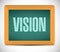 vision blackboard sign concept illustration