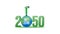 Vision businessman and the world in the year 2050. A nationally determined contribution, Net Zero emissions