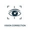 Vision Correction icon. Simple illustration from ophthalmology collection. Creative Vision Correction icon for web design,